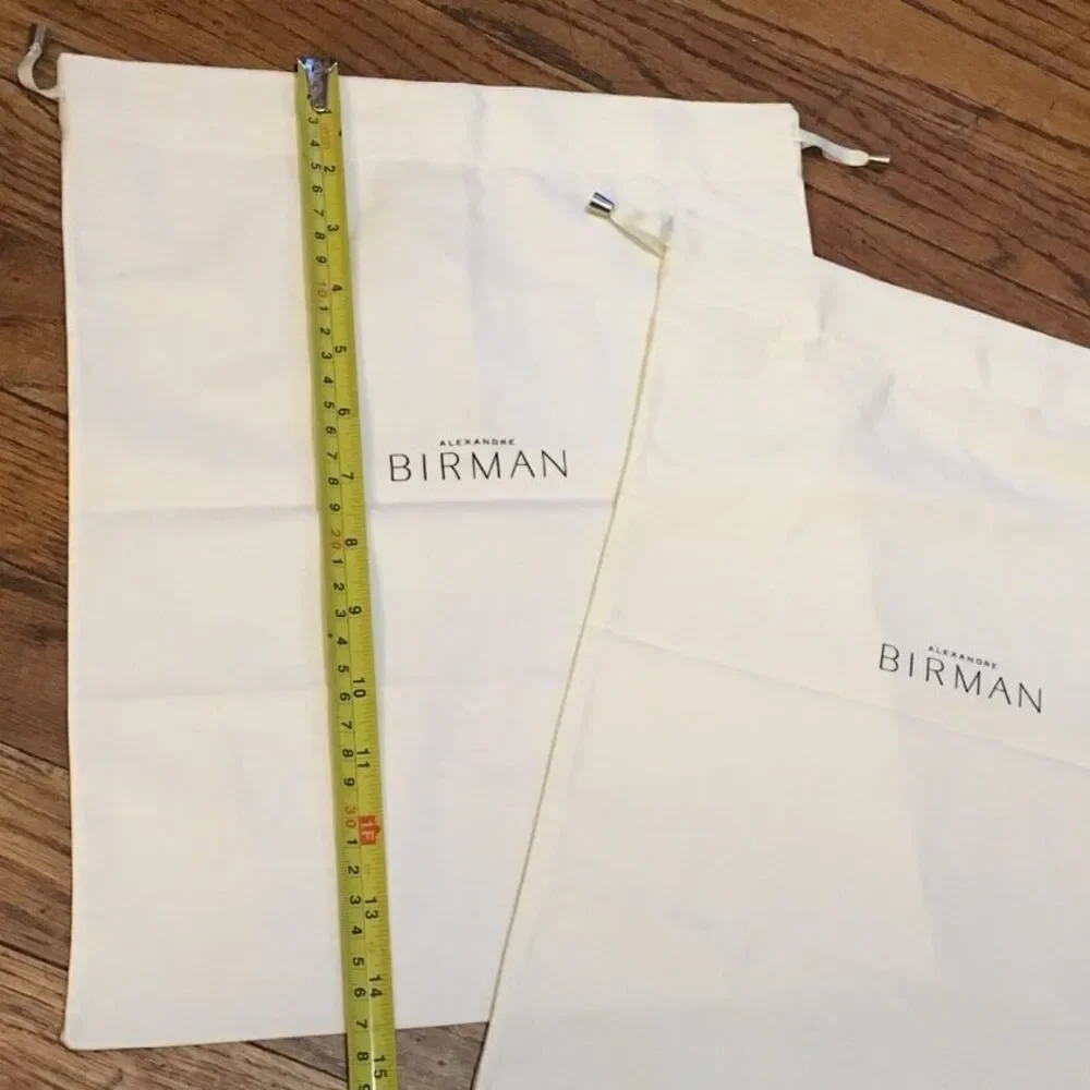 Alexandre Birman TWO (2) 11” x 13” White dustbags